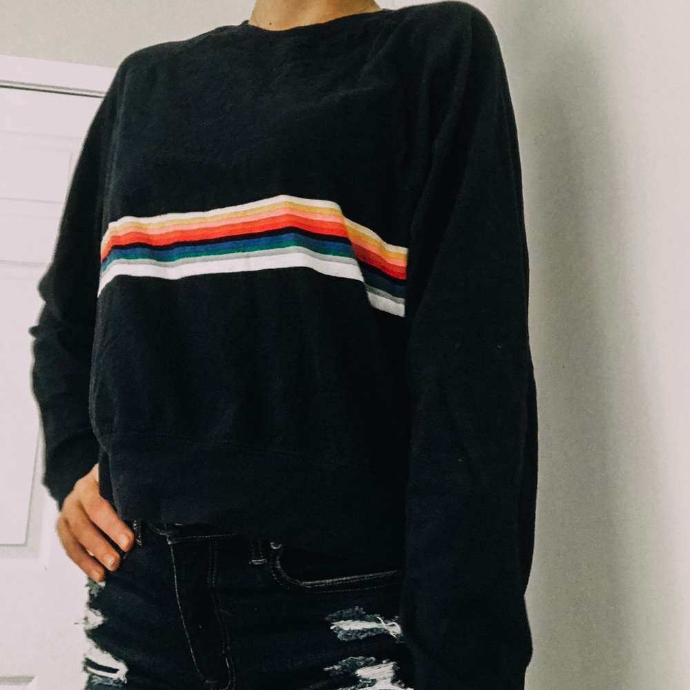 Brandy Melville rainbow long sleeve - Picture 1 of 4